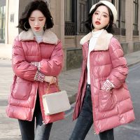 佚貌YIMAO 冬季棉服新款2021年女装羊羔毛领特色袖口可抽腰羽绒棉棉衣女