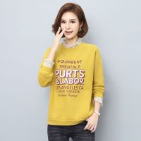 佚貌YIMAO 2021年冬季新款潮韩版加绒加厚蕾丝领卫衣女宽松显瘦上衣服女