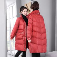 佚貌YIMAO 冬季新款2021冬装休闲宽松立领发泡面料拼接羽绒棉棉衣女