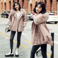 佚貌YIMAO 冬装2021年新款加绒派克服女韩版宽松加厚冬季大码外套棉袄