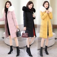 佚貌YIMAO 时尚潮流舒适气质棉衣/棉服女连帽保暖中长款2021年冬季带毛领