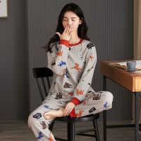 佚貌YIMAO 睡衣女秋冬纯棉长袖少女两件套韩版全棉可爱秋季女士家居服套装冬