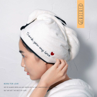 网红同款发套干发帽女抖音包头巾沐浴帽吸水速干白色夏天套头毛巾