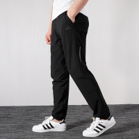 正品阿迪达斯男裤2019新款跑步休闲裤透气运动健身梭织小脚长裤