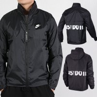 耐克男装2019新款运动服休闲跑步防风梭织快干夹克外套AR2609-011