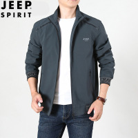 JEEP吉普秋季新款运动休闲青年男士大码宽松印花长袖夹克外套上衣