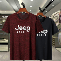 JEEP吉普短袖T恤夏季男圆领宽松运动透气打底衫半袖百搭休闲体恤