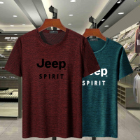 JEEP吉普男短袖T恤夏季潮流简约印花打底衫休闲圆领速干透气半袖