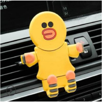 汽车手机支架卡通车用手机座车载手机架出风口 卡扣式导航支架