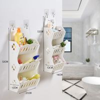 无痕贴浴室置物架壁挂厕所化妆品收纳盒卫生间挂墙上免打孔收纳架