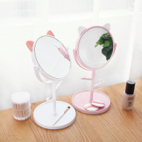 创意化妆镜简约便携小镜子女梳妆台桌面美妆镜卧室宿舍台式梳妆镜