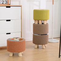 实木小凳子时尚家用创意椅子矮凳客厅换鞋凳坐墩沙凳布艺小板凳