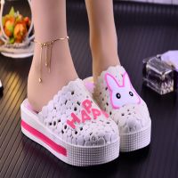 2019夏季凉鞋女高跟外穿百搭半拖鞋新款厚底防滑凉拖鞋韩版时尚沙滩鞋