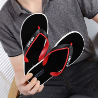 2019拖鞋男人字拖韩版潮流外出简约防滑沙滩凉拖夏季学生个性夹脚拖鞋