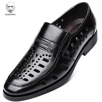 老人头2020皮鞋男镂空夏季真皮透气凉皮鞋商务休闲中老年爸爸鞋夏天洞洞凉鞋