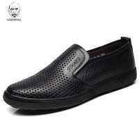 老人头202047特大码男凉鞋46加肥加大号48宽脚男士真皮洞洞鞋45夏季男凉皮鞋