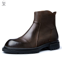 老人头马丁靴男真皮2021新款秋冬英伦风高帮鞋复古低帮牛皮靴切尔西短靴