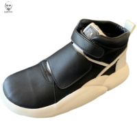 老人头2021小丑鞋男新款高帮潮鞋秋季厚底面包鞋男魔术贴增高休闲运动鞋