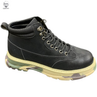 老人头2021中帮男士马丁靴新款秋季厚底工装靴复古英伦风机车鞋潮男短靴