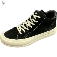 老人头2021男鞋新款秋季透气真皮高帮鞋潮流韩版素面翻毛皮男士休闲板鞋