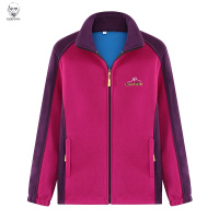 老人头2021中老年女装新款洋气摇粒绒秋冬款外套妈妈装抓绒上衣运动保暖开衫