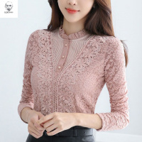 老人头2021冬季保暖衣女蕾丝加绒加厚紧身美体内衣发热上衣高领打底衫女外穿