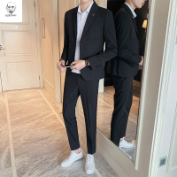 老人头2021定做款大码休闲男士西服套装韩版修身帅气伴郎礼服新郎小西装男外套潮流