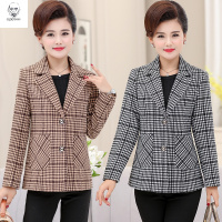 老人头2021中年女秋装外套妈妈小西装短款新款五十岁中老年女装春秋上衣