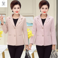 老人头2021妈妈西装外套薄款40-50岁妇女中年女秋装上衣中老年春秋褂子短款