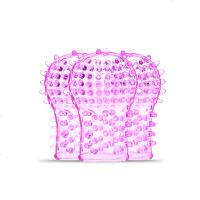 谜姬（Mizz zee） 情趣狼牙套 女用自慰手指套 男用前戏调情水晶手指套 其他情趣用品 5只装 颜色随机