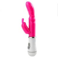 久爱 震动棒女用兔子按摩棒自卫慰性玩具充电变频振动棒成人 电池款红色