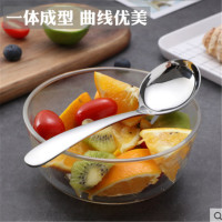 5只小号304不锈钢勺子汤勺饭勺调羹汤匙家用餐具长柄成人儿童西餐大圆勺