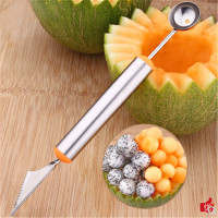 不锈钢水果水果球勺子挖球器雕花刀挖西瓜球勺西瓜神器挖球器