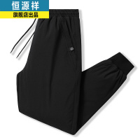 恒源祥冬季男士休闲裤子宽松直筒中年爸爸装外穿加厚保暖羽绒长裤