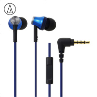 铁三角(audio-technica) ATH-CK330iS 立体声入耳式通话耳机 手机耳麦 游戏跑步 蓝色