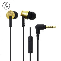 铁三角(audio-technica) ATH-CK330iS 立体声入耳式通话耳机 手机耳麦 游戏跑步 金色