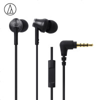 铁三角(audio-technica) ATH-CK330iS 立体声入耳式通话耳机 手机耳麦 游戏跑步 黑色