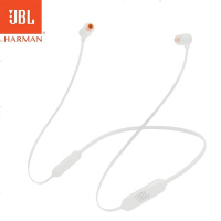 JBL TUNE 110BT 入耳式耳机 无线蓝牙耳机 运动耳机 颈挂式 带麦可通话 苹果安卓通用 T110BT 白