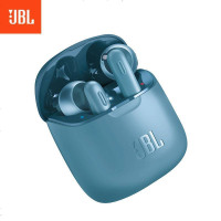 JBL TUNE220TWS 手机无线音乐耳机 双耳立体声 半入耳通话降噪 苹果安卓手机通用 T220TWS 蓝色