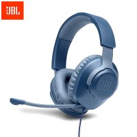 JBL QUANTUM100 头戴式游戏耳机电竞耳麦 有线电脑耳机带麦克风话筒 绝地求生吃鸡耳麦Q100蓝色