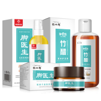 [脚气喷剂50ML+纳米膏30g+苦参浸泡液500ML]脚医生脚气止痒抑菌膏套装喷剂泡脚水非药非杀菌神器