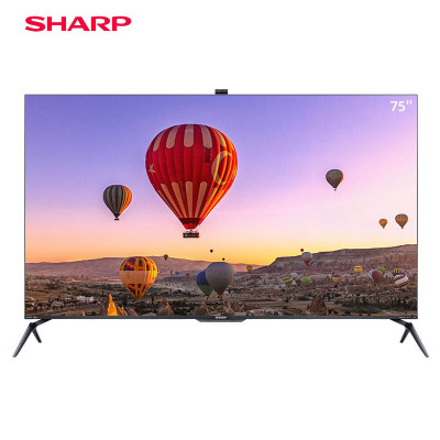 夏普(SHARP) 4T-C75D8DA 75英寸4K超高清AI煌彩 升级摄像头 蓝牙语音遥控 智能网络液晶平板电视机