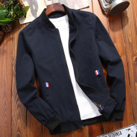 祖鑫2019春秋款男士立领夹克中年男士宽松外套纯棉水洗夹克衫透气男上衣潮