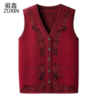 祖鑫2020中老年人马甲女秋冬季妈妈装针织衫老太太毛衣开衫奶奶装坎肩外套