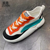 祖鑫秋季面包鞋男鞋舒适大底丑萌鞋韩版男士休闲鞋拼色潮鞋2021新款