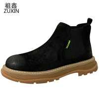 祖鑫2021欧洲站春秋款马丁靴男潮英伦风百搭复古韩版高帮工装靴一脚蹬男靴