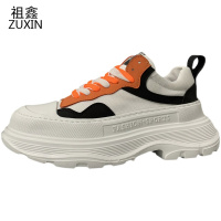 祖鑫鞋子男2021年新款春季男鞋厚底增高松糕鞋男韩版潮流低帮帆布鞋男