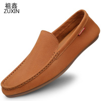 祖鑫2021秋季乐福鞋男豆豆英伦商务休闲一脚蹬小皮鞋透气青年头层牛皮男鞋