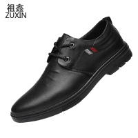 祖鑫2021头层牛皮男鞋商务休闲鞋软皮软底单鞋秋季中老年真皮透气黑色皮鞋