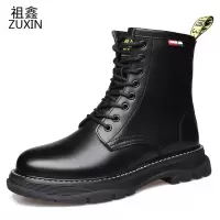 祖鑫2021真皮马丁靴男高帮皮靴透气皮鞋男中帮靴子秋季男靴子牛皮工装皮靴